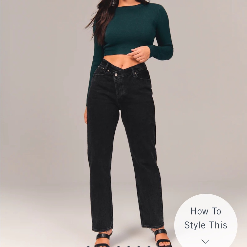 NWT Abercrombie Curve Love Dad Jeans